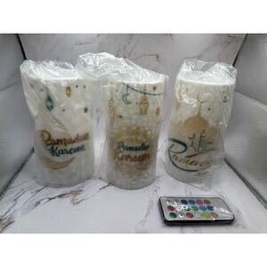 Retisee Ramadan Kareem‎ Flameless Candles with Remote Color Changing